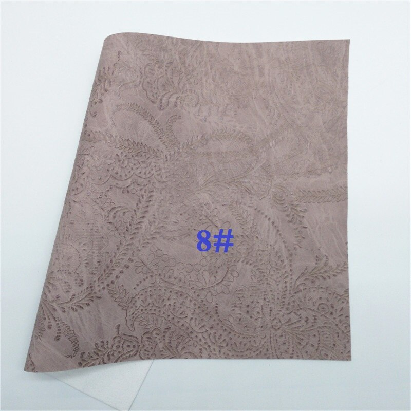 Canapé en similicuir vinyle de taille A4 | Glitterwishcome 21x29cm pour nœuds, tissu à fleurs en relief, feuilles de cuir pour nœuds, GM524A: 8