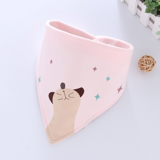 Otton Bandana Slabbetjes Babyvoeding Kiel Zuigeling Burp Doeken Cartoon Speeksel Handdoek Baby Eten Accessoire Zachte Baby Stuff: Cat