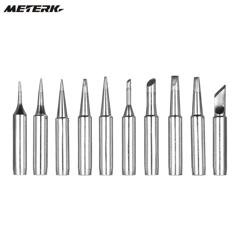 Meterk 10PCS Soldering Iron Tips Solder Tip Lead-free Screwdriver Iron Tip 900M-T-B Soldering Rework Station Tool Kit