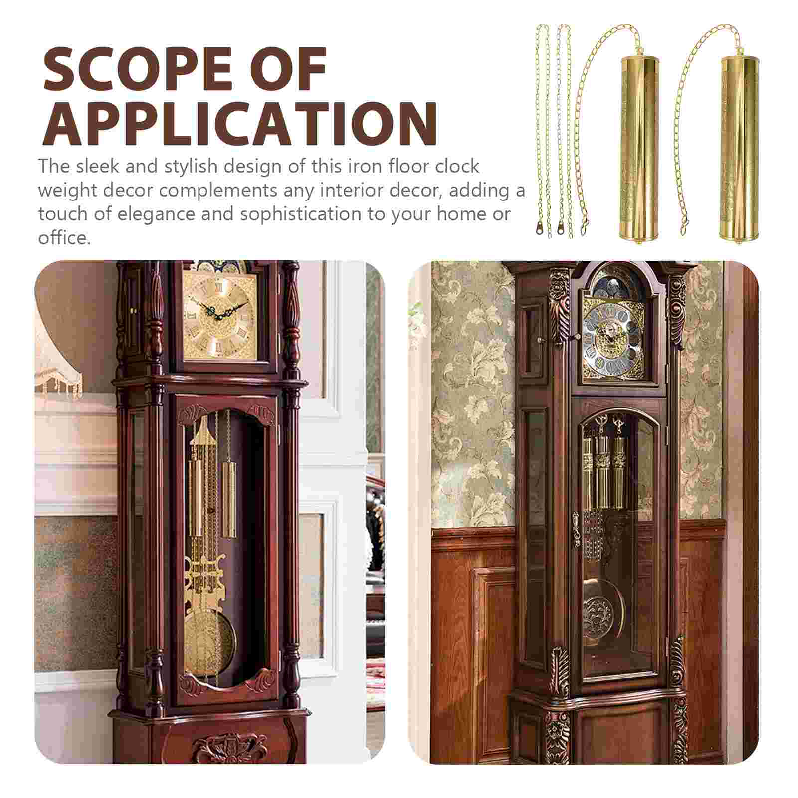 Iron Chain Weight Grandfather Clock Decorative Hammer Replacement Part Clock Supply Wall Mechanism Floor Home Decor