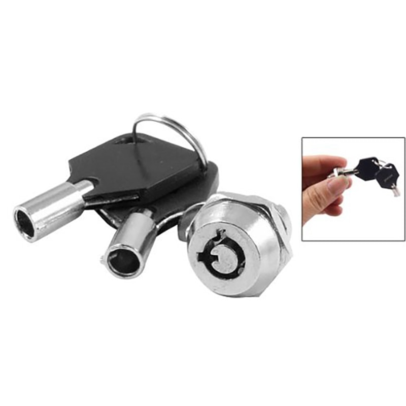 10mm Zinc Alloy Drawer Tubular Cam Lock For Door Mailbox Cabinet Cupboard With 2 Plastic Handle Keys