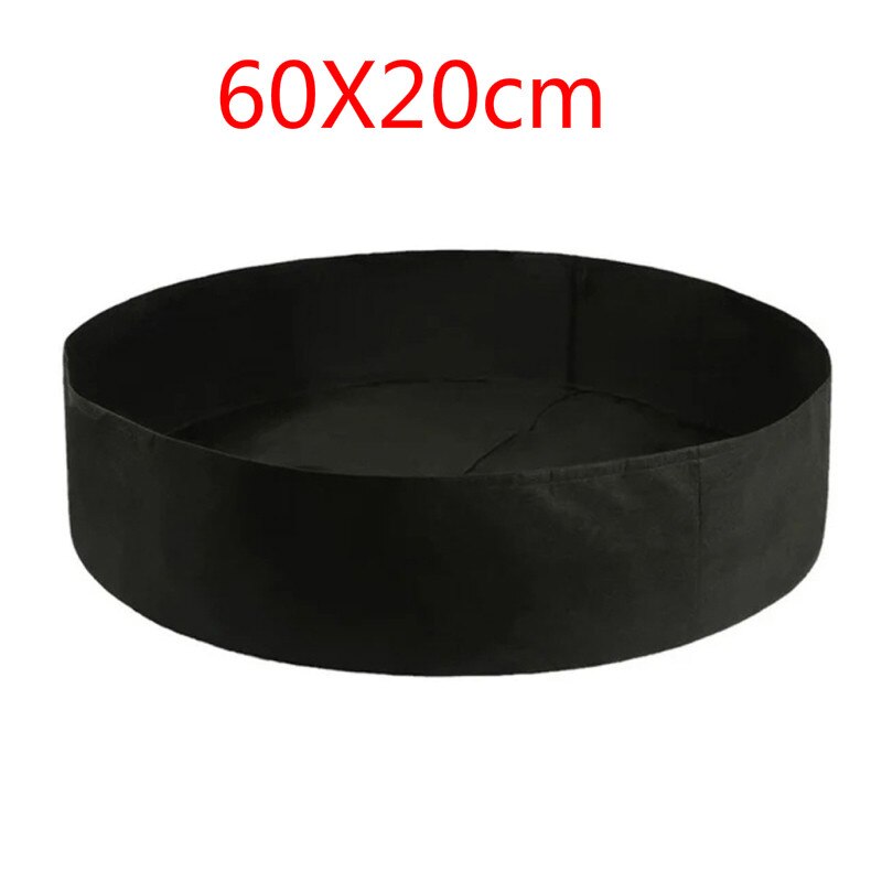 3 größen Stoff Angehoben Garten Bett Runde Pflanzen Container Wachsen Taschen Atmungsaktive Fühlte Stoff Pflanzer Topf Für Pflanzen Kindergarten Topf: 01 Schwarz