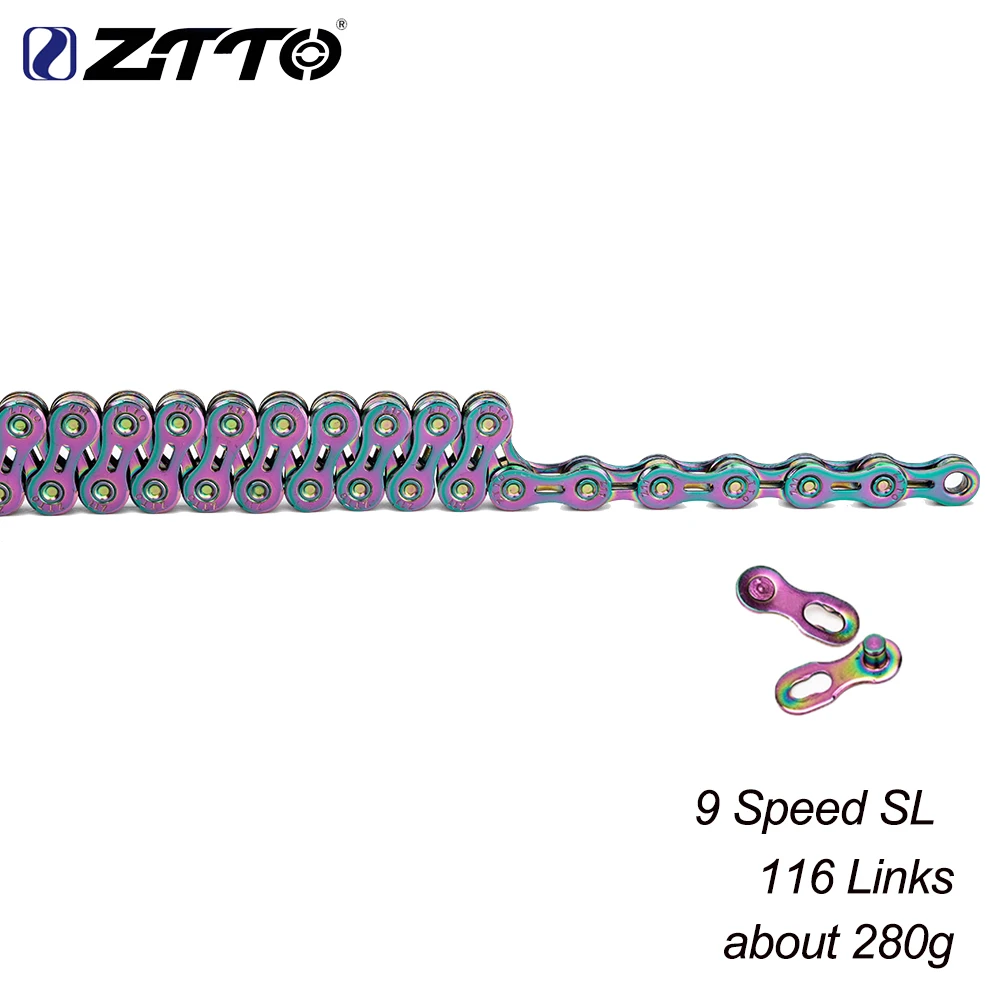 Ztto mtb bicicleta de estrada corrente colorida 8s 9s 10s 11s 12s corrente de velocidade universal corrente durável de alta qualidade com ligação faltante