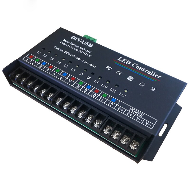 Self programmable (12 channels) seven color single color gradual change led light string dot net red building ladder light strip