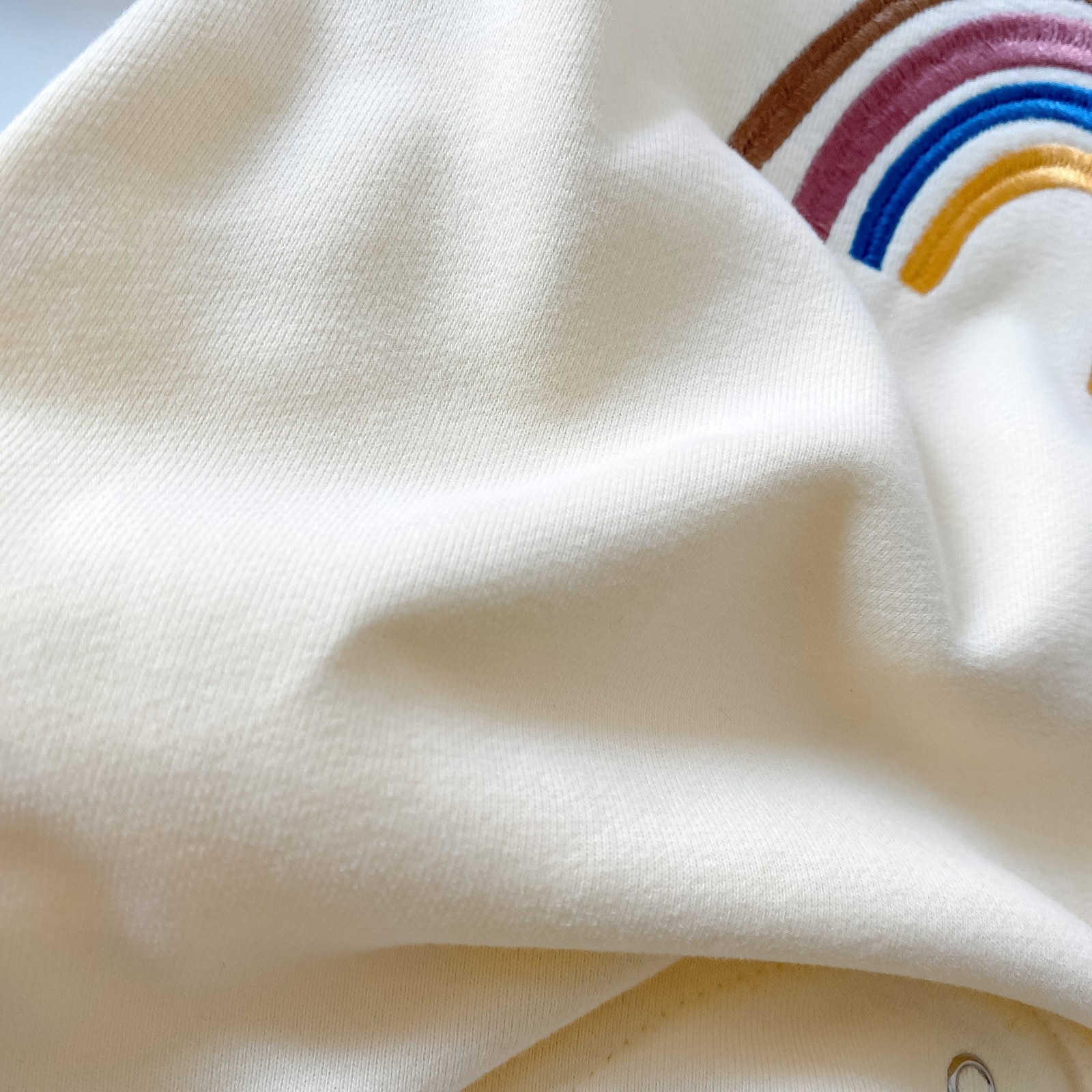 Bebê macacão bordado arco-íris macacão infantil meninas meninos roupas outono algodão bebê manga longa arco-íris macacão
