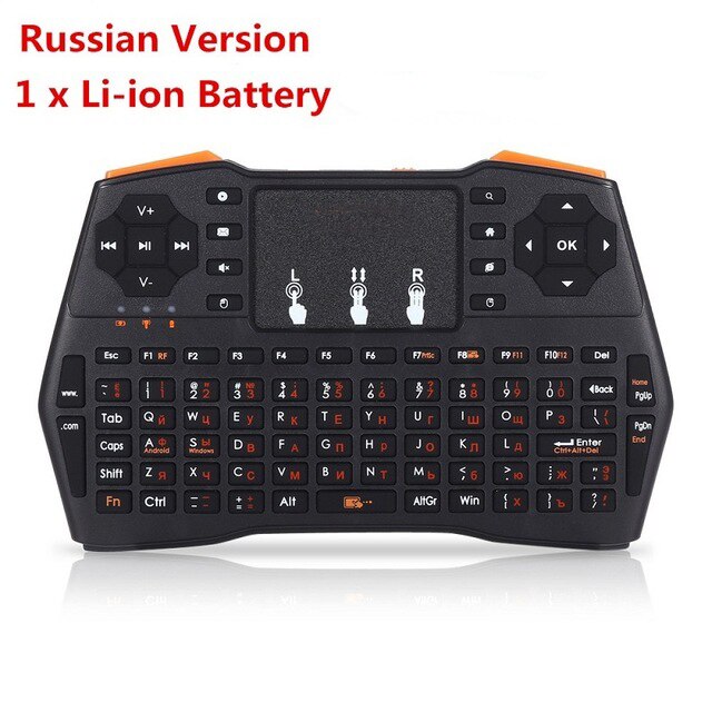 I8 Plus Drahtlose Tastatur 2,4 GHz Russisch oder Englisch Tasten Luft Maus Fernbedienung Touchpad Für Android Tv Kasten Notizbuch Tablette Pc: RUI8 Plus Batterie