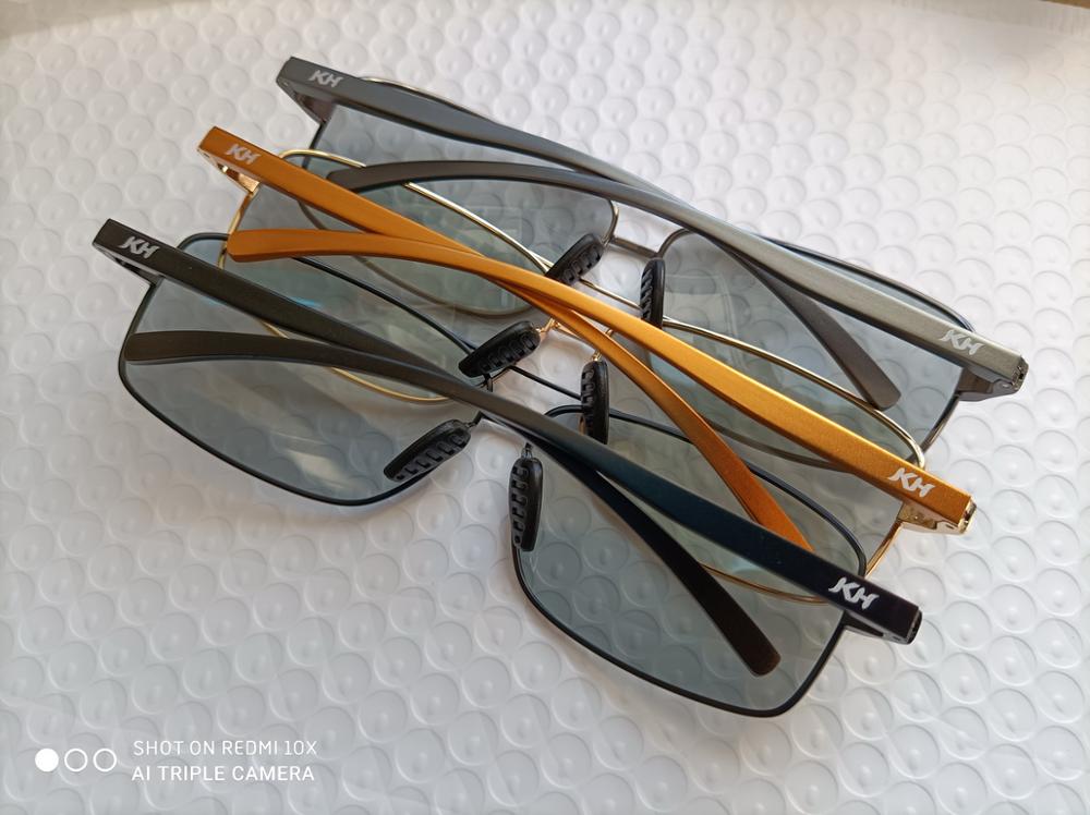 Kh originale mærke hd linse fotokromiske polariserede solbriller mænd kører dag og beskyttelsesbriller solbriller briller