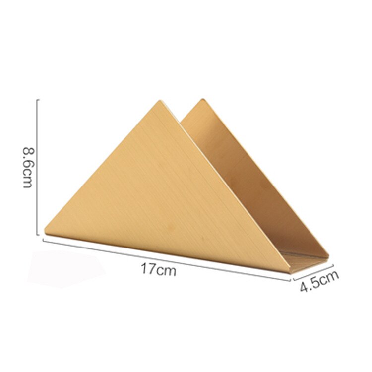 Northern European Ins Golden Triangle Stainless Steel Toilet Paper Holder Western Restaurant Cafe Hotel DiningTable Metal Napkin