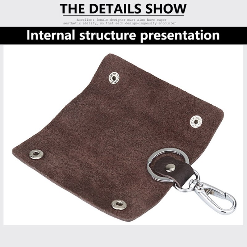 PU Leather Door Lock Key Bag Multifunctional Men&#39;s Retro Ladies Key Bag