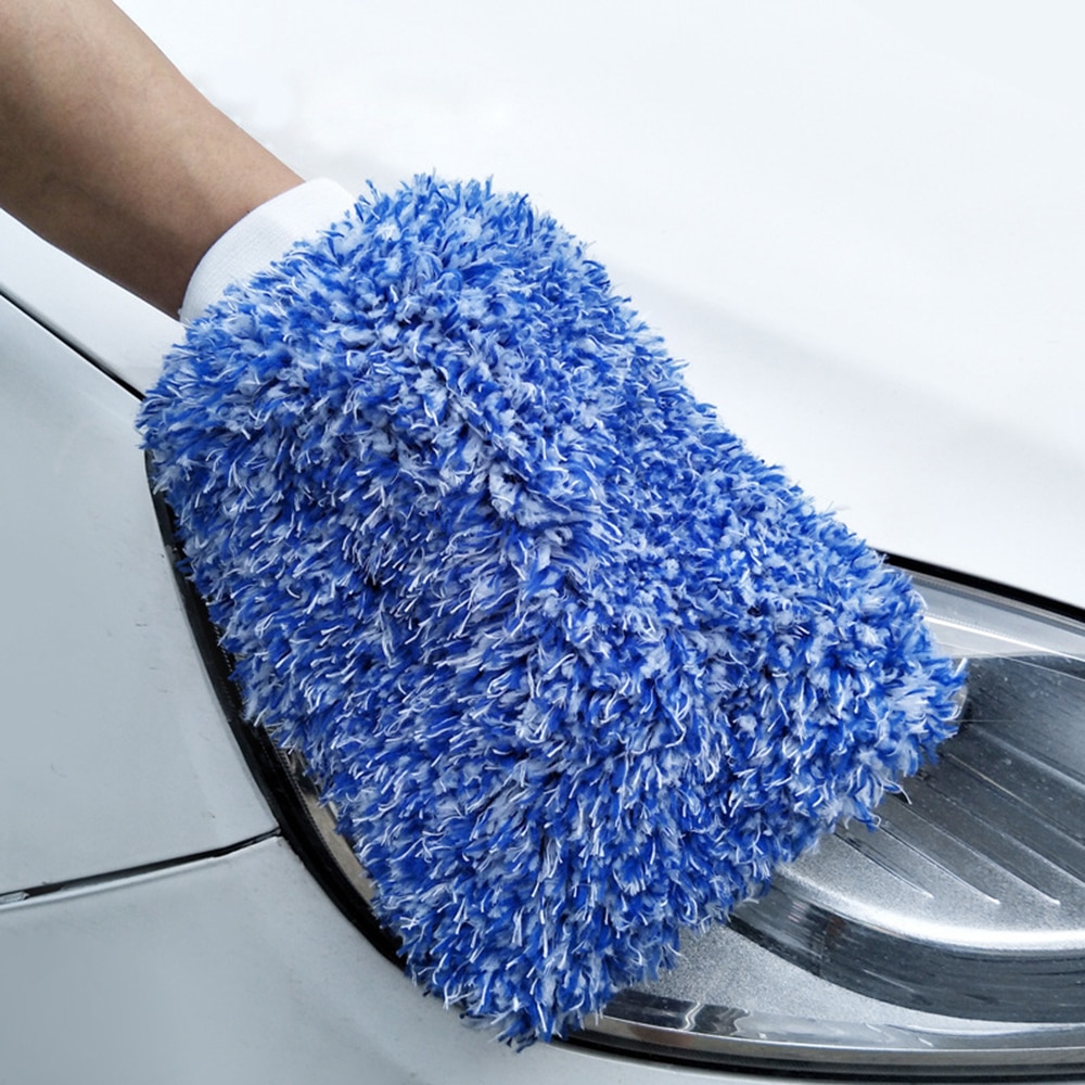 Blød absorberende handske høj densitet bilrengøring ultra blød let at tørre auto detalje mikrofiber vanvid vask mitt klud