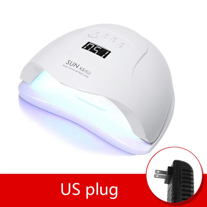 Sun X7 Max UV LED Nail Lamp Nail Dryer With 57 Pcs Leds Manicure Machine Gel Drying Lamp For Fast Curing All Nails Gel Varnish: X5 Max 72W White US