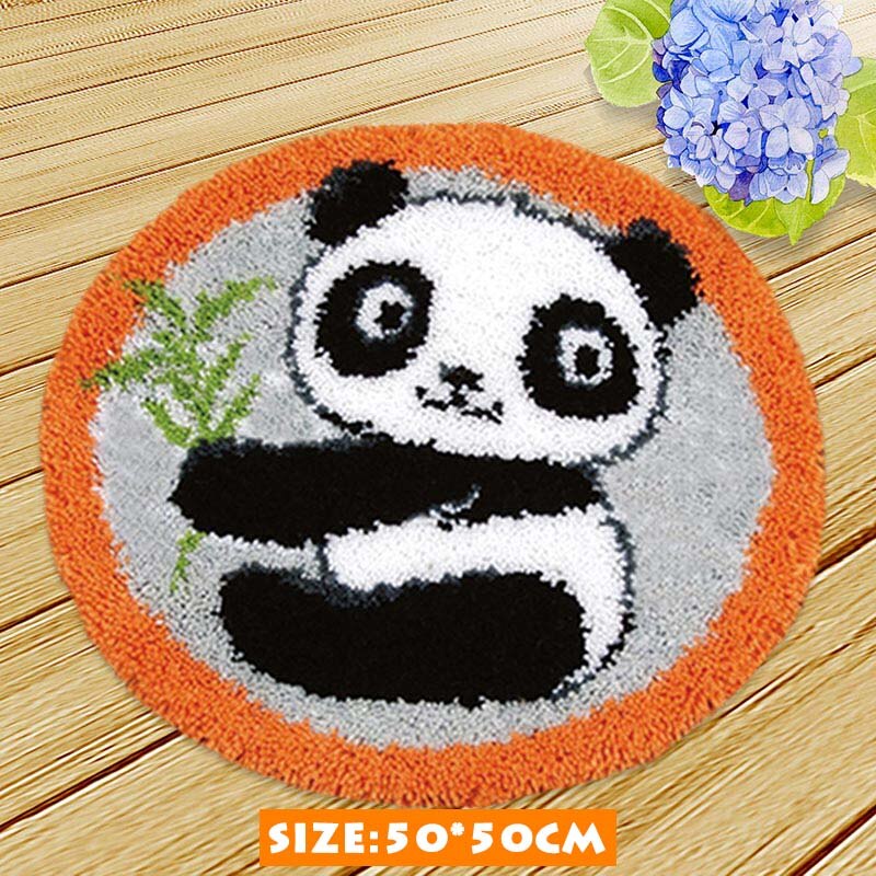 Latch Hook Kits Diy Smyrna Knooppakket Do It Yourself Needlework Mat Animal Cartoon Cute Cuscini Divano Forme Latch Hook Cushion: ZD051-50x50cm