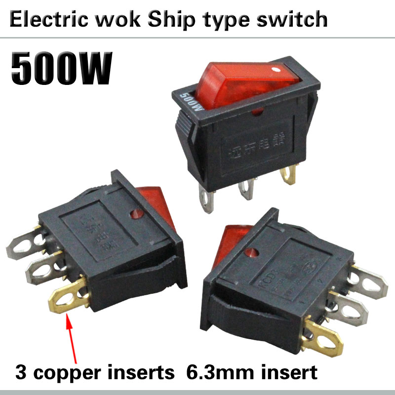 Kcd 3 500w svart båt type bryter vippebryter 26 x 20mm 15 a 250v 3- pin 2- gir båt type knapp bryter matte dampbåt bryter