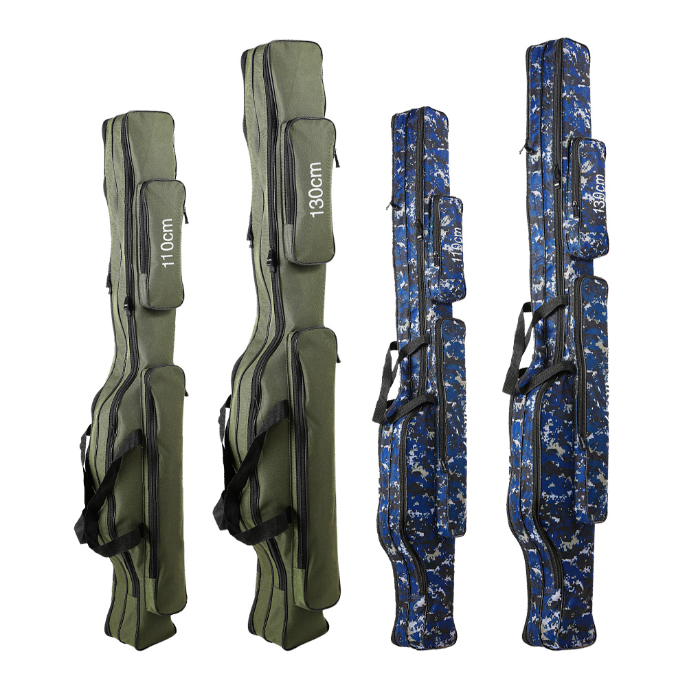 bags tackle bag Canvas Foldable Fishing Rod Reel Fishing Tackle 2/3 Layers