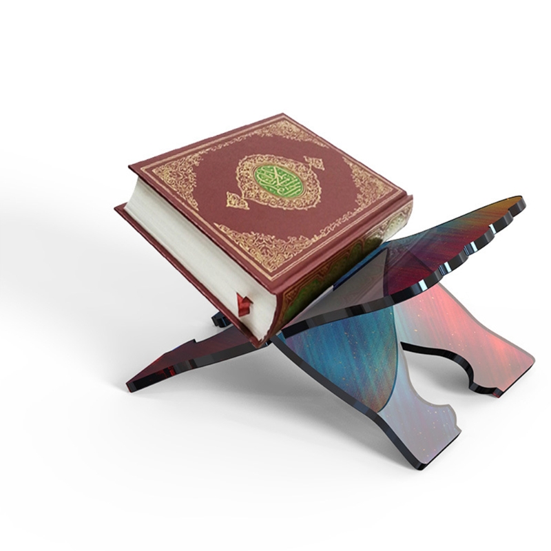 Silikone bogholder form vintage koranholder form folde bibel stativ dekorativ islamisk eid mubarak bogreol form