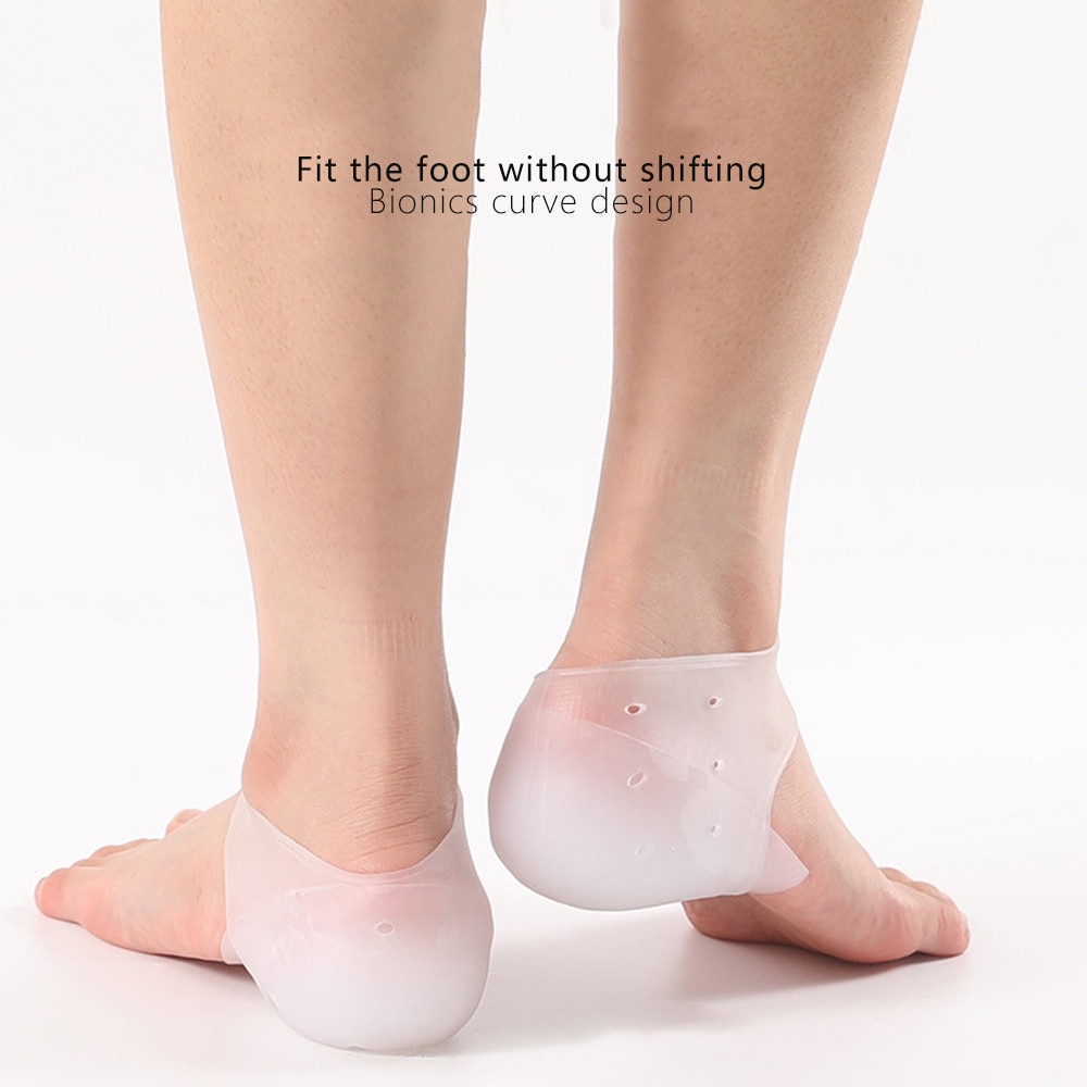 1 Pair Concealed Footbed Enhancers Height Increase Insoles Silicone Foot Lift Pads Dress In Socks Tool