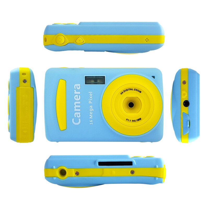 2.4 pouces Mini appareil photo numérique 16MP caméscope vidéo Multi couleur enfants caméra 720P HD Mini caméra vidéo meilleur pour enfant: Bleu