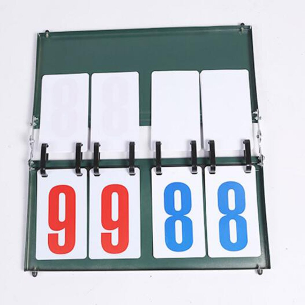 4-Digit Scoreboard - Flip Score Display for Basketball, Badminton, Table Tennis - Outdoor Sports