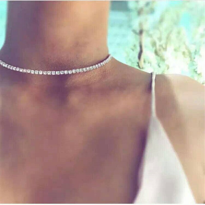 Punk Multi Layered Crystal Zircon Choker Necklace Collar Statement Star Crescent Love Heart Retro Pendant Clavicle Chain Jewelry: 9