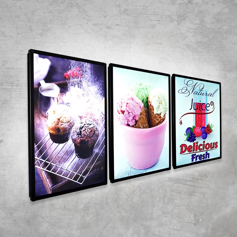 Chinese restaurant plexiglass lightbox led light box frame poster lightbox