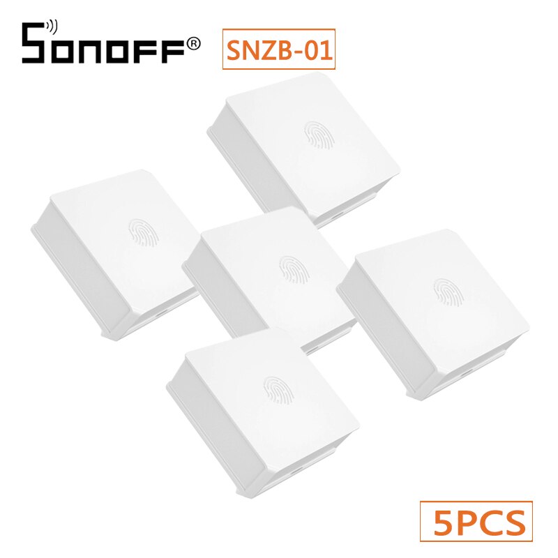 SONOFF Zigbee SNZB-01 Mini Wireless Switch eWeLink APP Remote Control Smart Home Switch Works With ZBBridge IFTTT: 5pcs SNZB-01