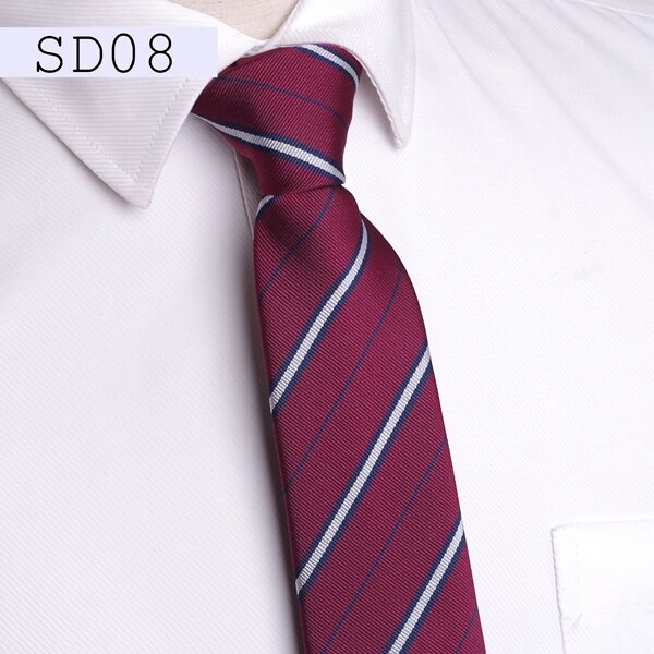 Mænd slips 7cm slips mænd & #39 ;s vestidos business bryllup slips mandlige kjole legame gravata england striber jacquard vævet: Sd08