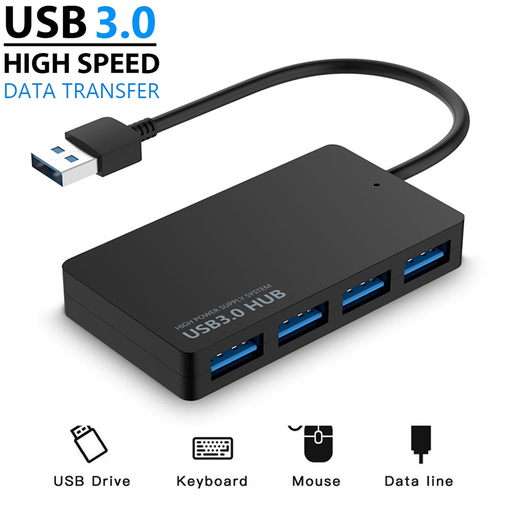 1 Pc High Speed Usb 3.0 Hub Multi Usb Splitter 4 Poorten Expander Adapter Type-C/ Type-een Naar Usb Computer Accessoires Voor Laptop Pc