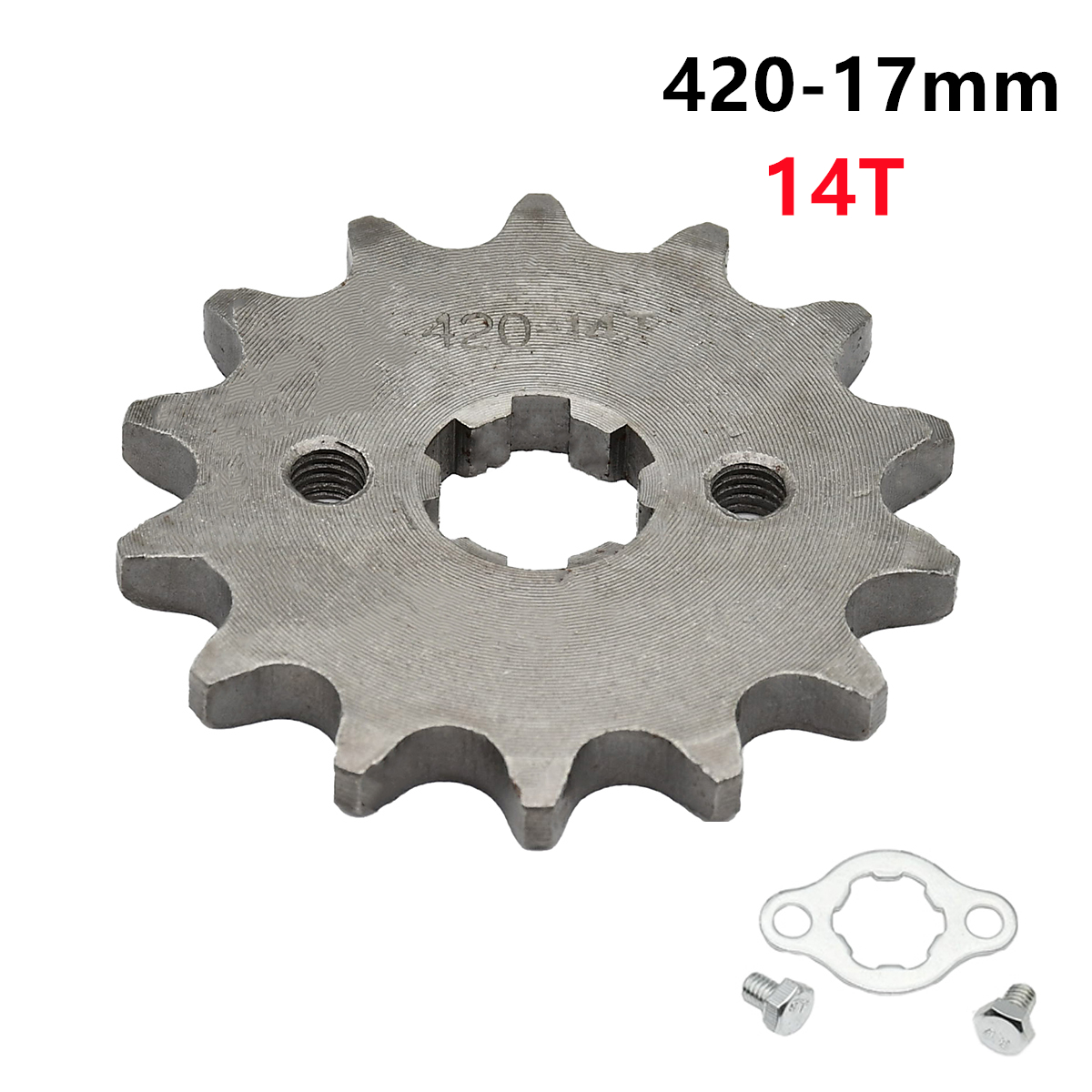 420H Chain 420 17mm 10 -19 Teeth Front Engine Sprockets For Taotao Kayo BSE Xmotos Apollo SSR Monkey Dax 110 125cc Dirt Pit Bike: Ivory