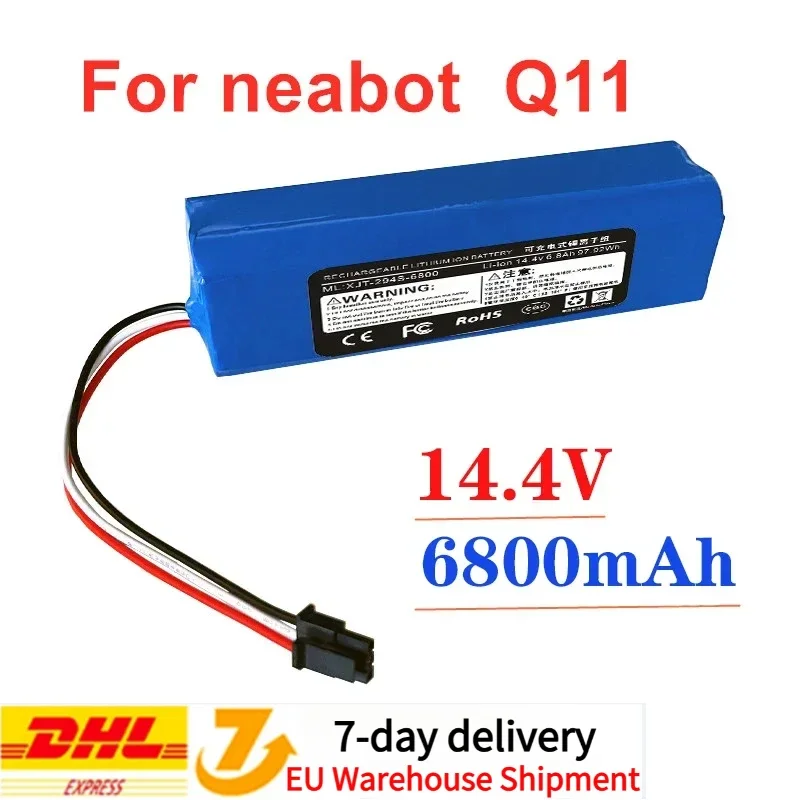 14,4 v 6800mah original wiederauf ladbarer Li-Ionen-Akku für Neabot Roboter Staubsauger Q11