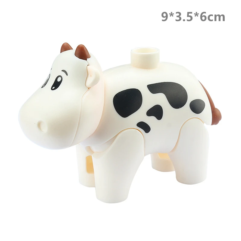 Big Building Blocks Zoo Animal Figure Accessories Frog Snail Dog Comptatible Large Bricks Children Kids Assembly Toys Party: Dark Green