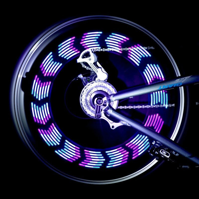 Fahrrad Leucht Rad Speichen USB Ladung LED Leuchtet Lampen Neue Radfahren Reiten Speichen Licht Mit Sieben Super Helle RGB Blau LED