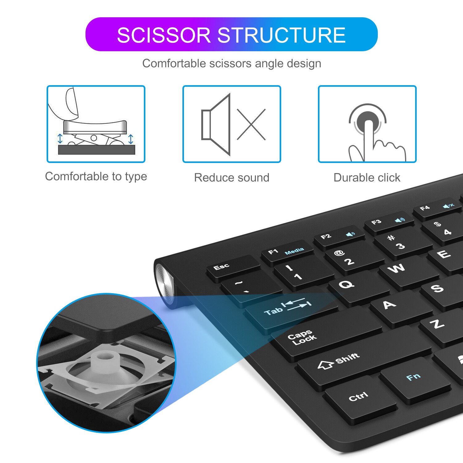 Klawiatura bezprzewodowa mini klawiatura bezprzewodowy ergonomiczny klawiatury gumowe klawisze klawiatury rosyjskie ultra cienki robić komputera laptop PC