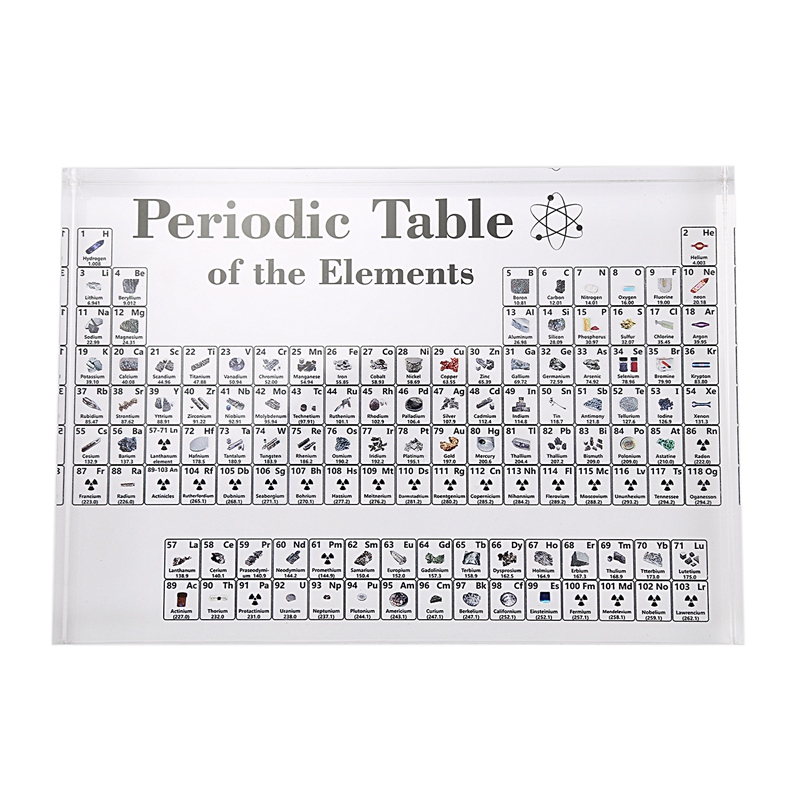 -Acrylic Periodic Table Display with Elements Table Display, with Elements Student Teacher Chemical Craft Decoration