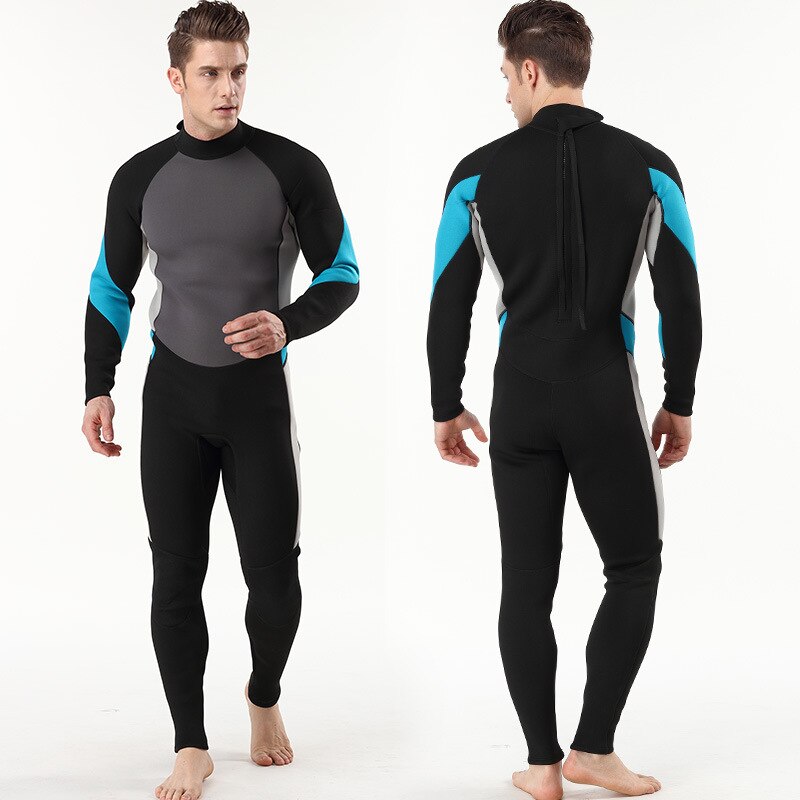 3MM Men&#39;s Neoprene Diving Suit Against Cold Warm Men&#39;s Surf Clothes Diving Suit One Piece Body Suit Full Suit for Swimming: MY100 / S