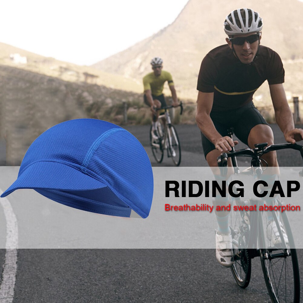 Riding Fietsen Cap Bescherming Zomer Elastische Hoed Fietsen Effen Kleur Mesh Outdoor Zon Draagbare Stofdicht Fietsen Onderdelen