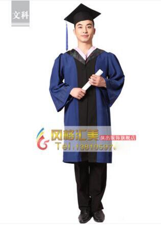 Master's degree gown bachelor costume and cap University graduates clothing academic gown College Graduation Clothing &amp; Apparel: Arts / S