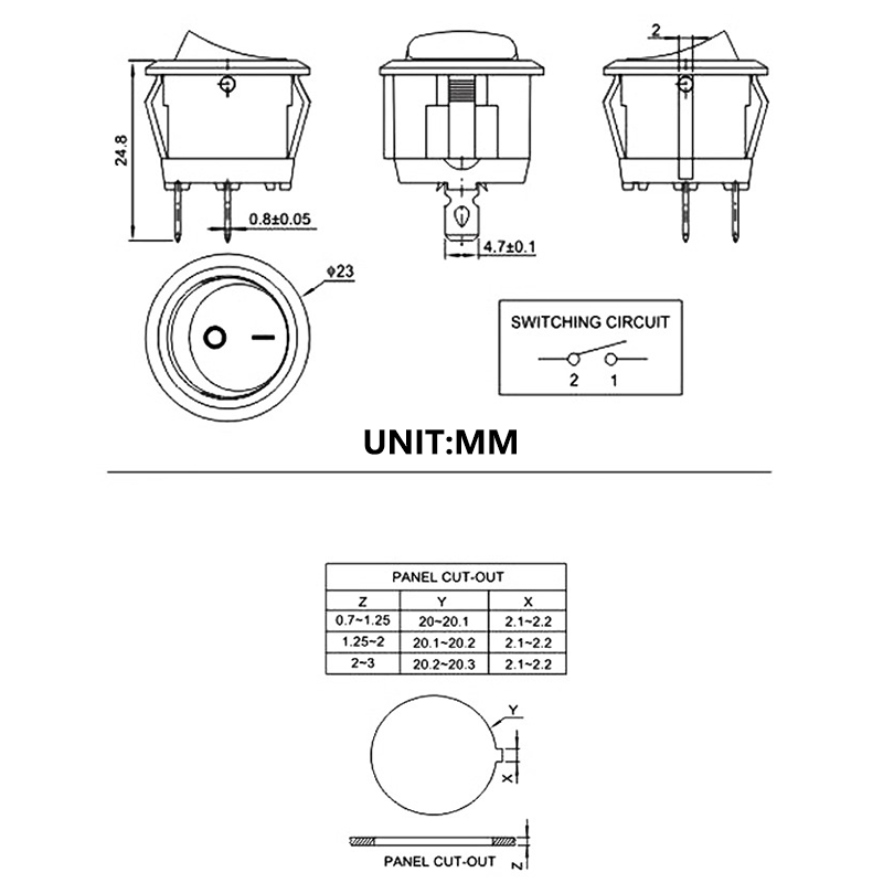 5 pezzi mini interruttore a bilanciere 12 volt in poi spento interruttore a levetta con filo 6A/250V 10A/125V interruttori elettrici per applicazione fai da te