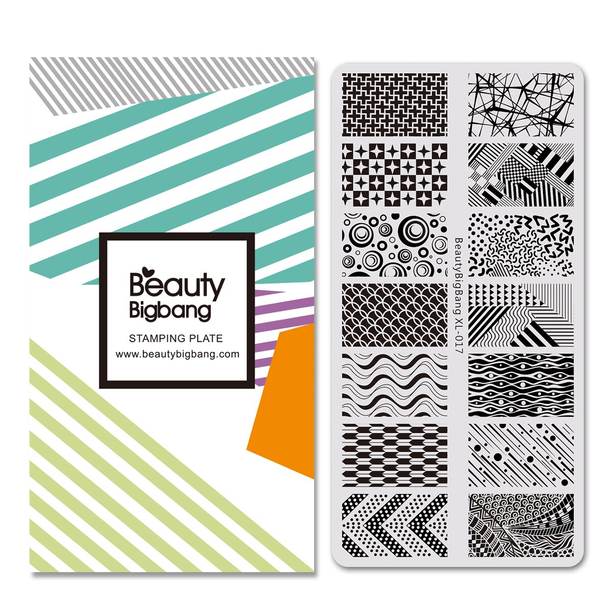 Beautybigbang 20 kpl kynsien leimauslevyt setti geometria pitsi kukkalehdet raidalliset kynnet taide leima malli muotti