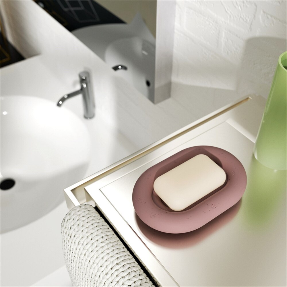 Nicole Zeepbakje Silicone Mold Handgemaakte Beton Zeephouder Maken Vorm Diy Cement Badkamer Benodigdheden Tool