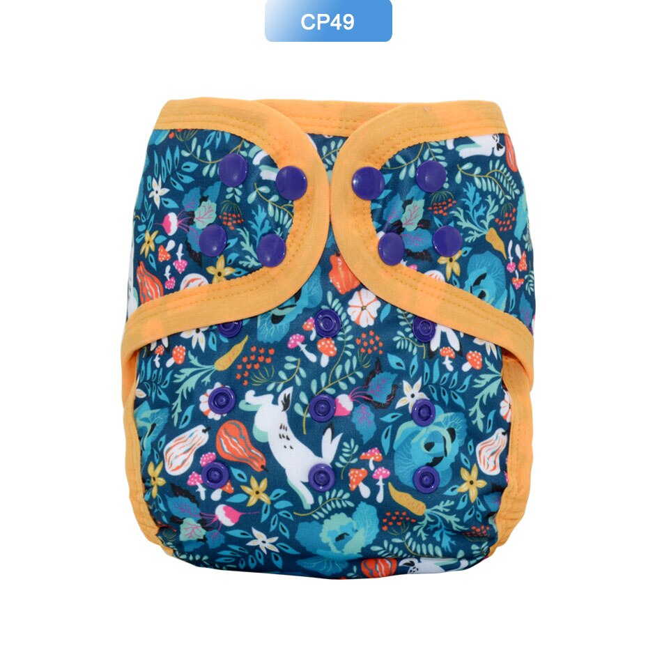 EezKoala Heavy Wetter AI2 Cloth Diaper Snap Insert Hemp Cotton Eco-Friendly Baby Nappy Waterproof Washable Night Nappies: CP49 AI2 Diaper