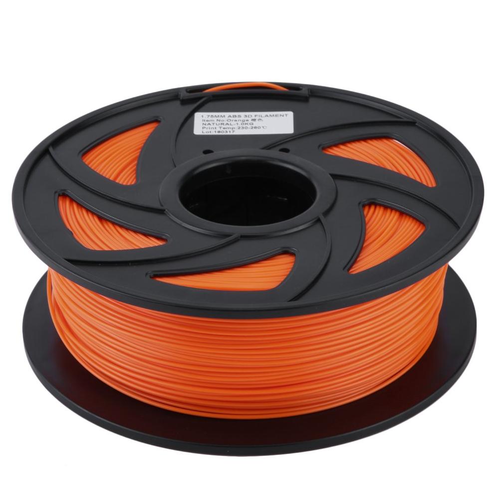 Premium ABS 1.75mm Filament 3D Printer Printing Material Supplies Roll 1KG Suitable For Most 3D Printers: orange