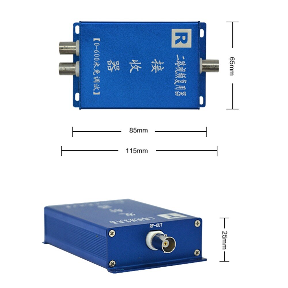 Cctv Camera 2ch Coaxial Cable Video Signal Multiplexer Adder Video Converter/ Transmission Immunity with Signal Transmission