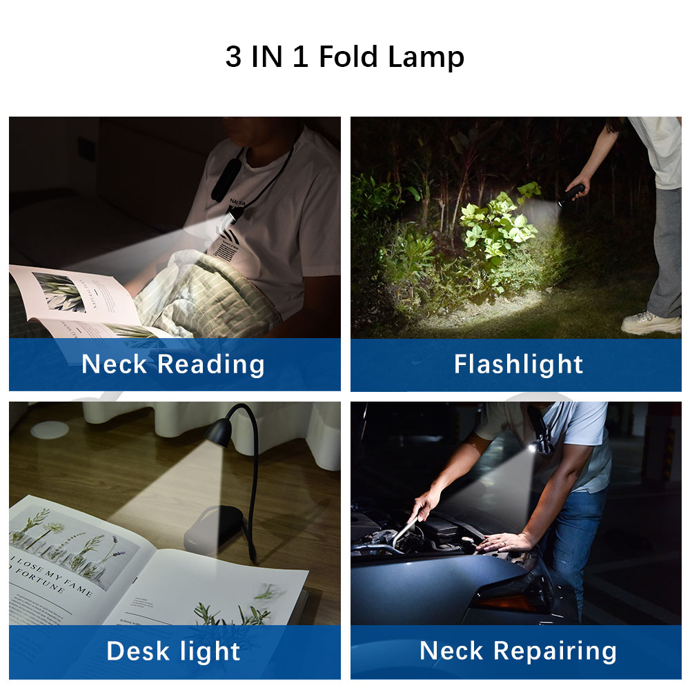 LED-Hals Lese lampe, Buch Licht im Bett, einstellbare Helligkeit Schreibtisch lampe, biegbare Arme für die Reparatur, Nacht laufen, Gehen