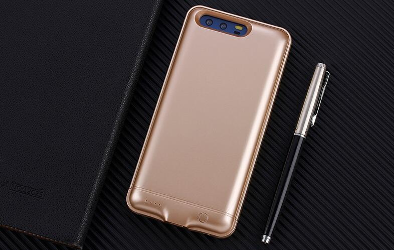 Araceli – coque de téléphone pour Huawei P9, étui de chargeur de batterie 6000 Mah, PC ABS: gold