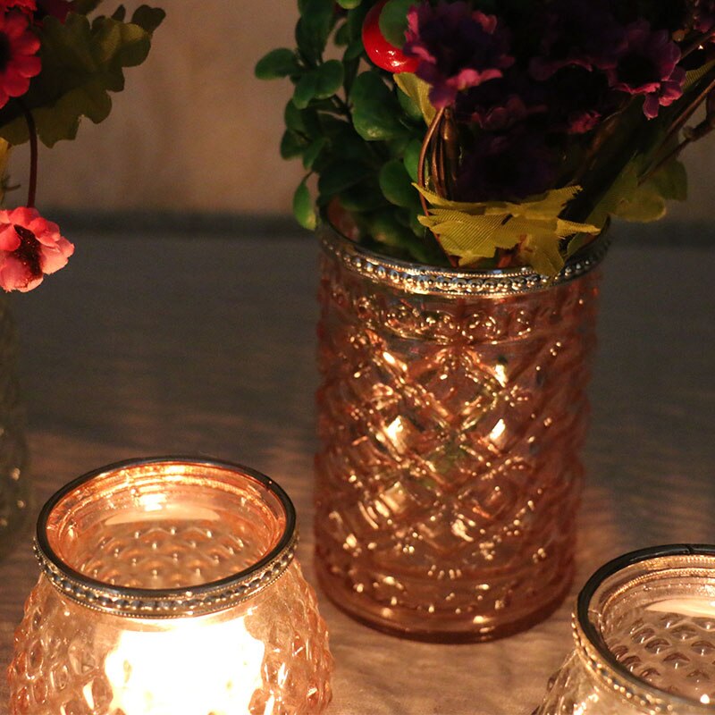 Bunte kerzenhalter glas einstellen kreative dekoration lagerung tasse Bar hochzeit Kerzenlicht-Abendessen romantik