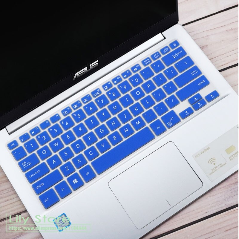 Til asus vivobook flip 14 tp401m tp401 tp401ca tp401ma tp410 tp410uf tp410ua tp410ur laptop 14 tommer tastaturbeskytter cover: Blå