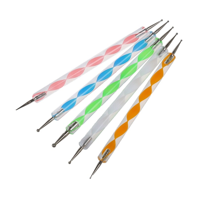 5-teiliges Nail Art Dotting Tool Set – Doppelseitige Punktierstifte Für Marmorierung & Muster