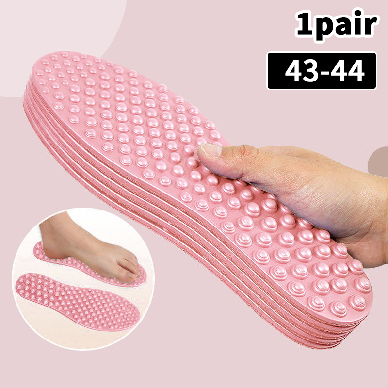 Men & Women Soft Shoe Pads, Finger Pressure Massage Sports Insoles, Relieves Foot Fatigue, for Casual Footwear, 1 Pair.
