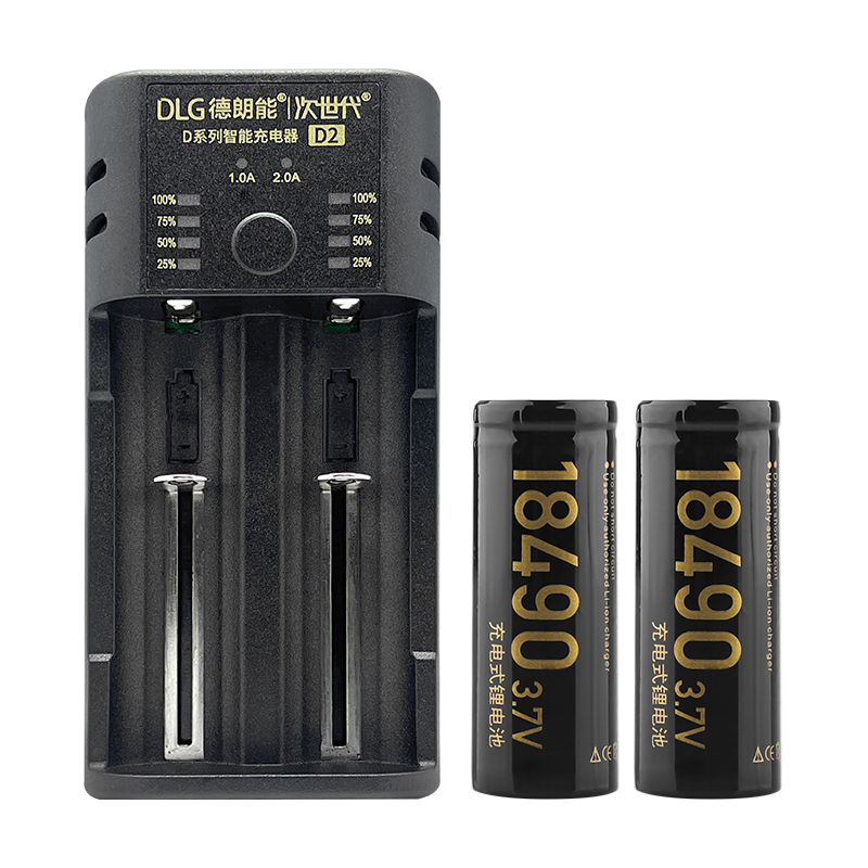 DLGpower 18500 18490 batería de litio 3,7 V 1400mAh batería recargable para juguetes linterna producto electrónico con níquel DIY: Naranja