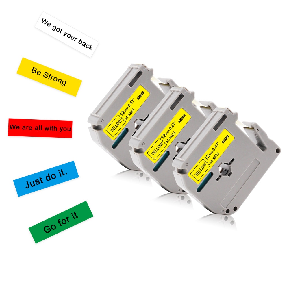 9mm/12mm Tape For Brother MK-131 MK-231 MK-431 MK-531 MK-631 MK-731 MK-121 MK-221 Label Tape For Brother P touch Label Maker